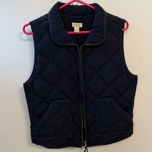J. Crew Women's Navy Quilted Vest